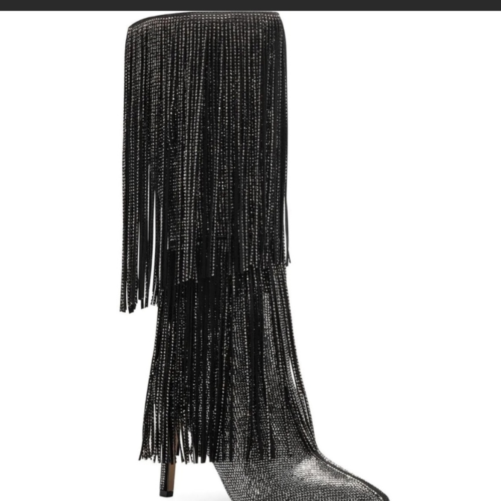 INC International Concepts Fringe Rhinestone boots Size 10 Never been worn